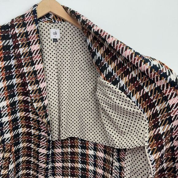 CAbi Women’s Regancy Wool Blend Multicolored Plaid Single Button Closure Coat - Picture 15 of 16